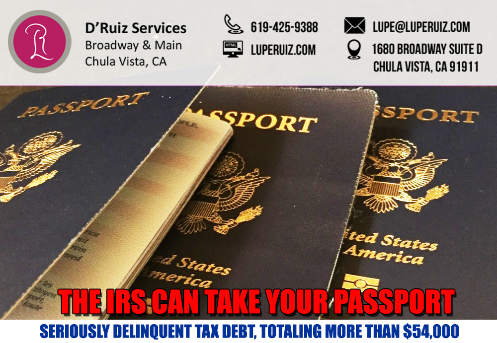 IRS Puede Revocar tu Pasaporte