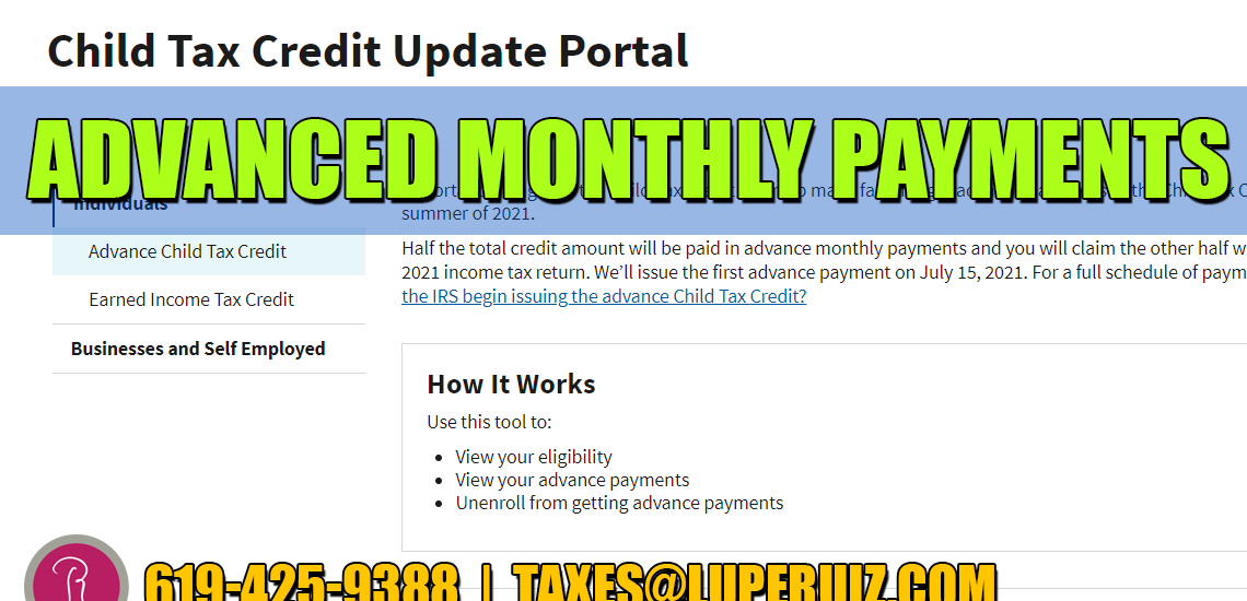 child tax credit advanced monthly payments